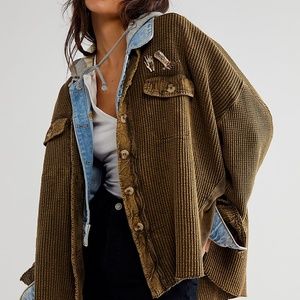 Free People FP One Scout Jacket Army Green Sz XLG